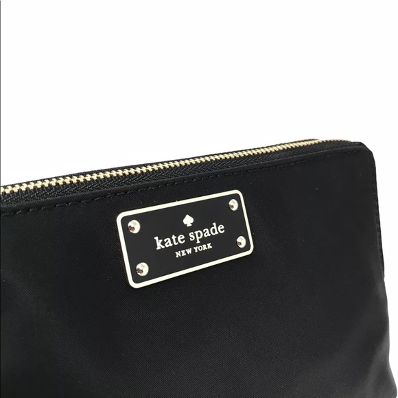 New Kate Spade ♠️ Black double zip Wristlet - Picture 3 of 7